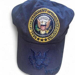 Elegant Navy Blue Presidential Seal Women's Hat